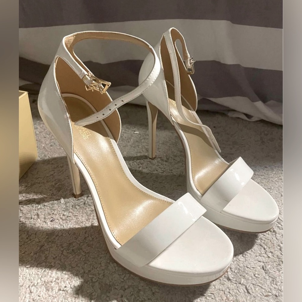 Brand new white Micheal Kors high heels